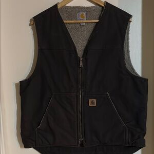 Carhartt Brown Sherpa-Lined Vest